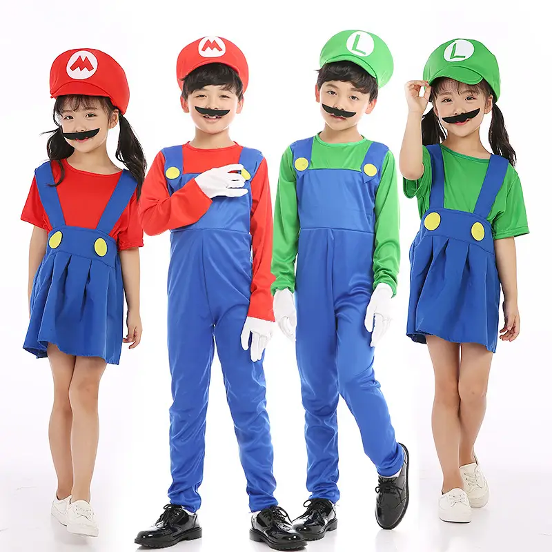 Kids Mario Super Saiyan Costume with Hat & Mask - Image 5