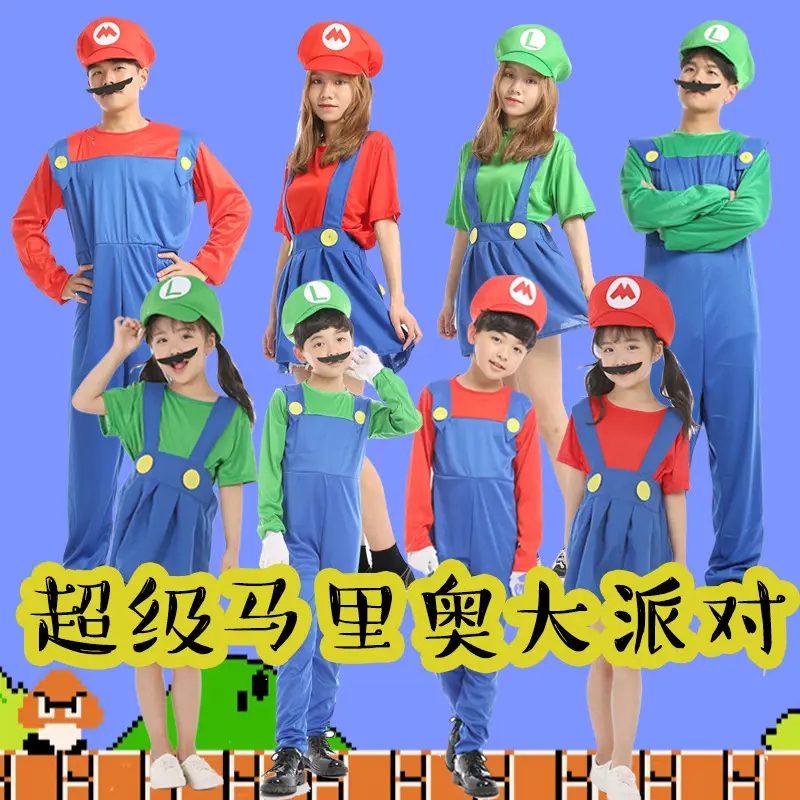 Kids Mario Super Saiyan Costume with Hat & Mask - Image 6