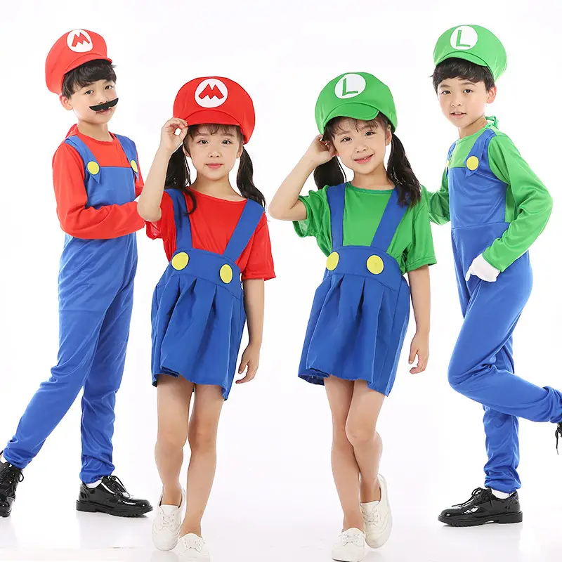Kids Mario Super Saiyan Costume with Hat & Mask - Image 7