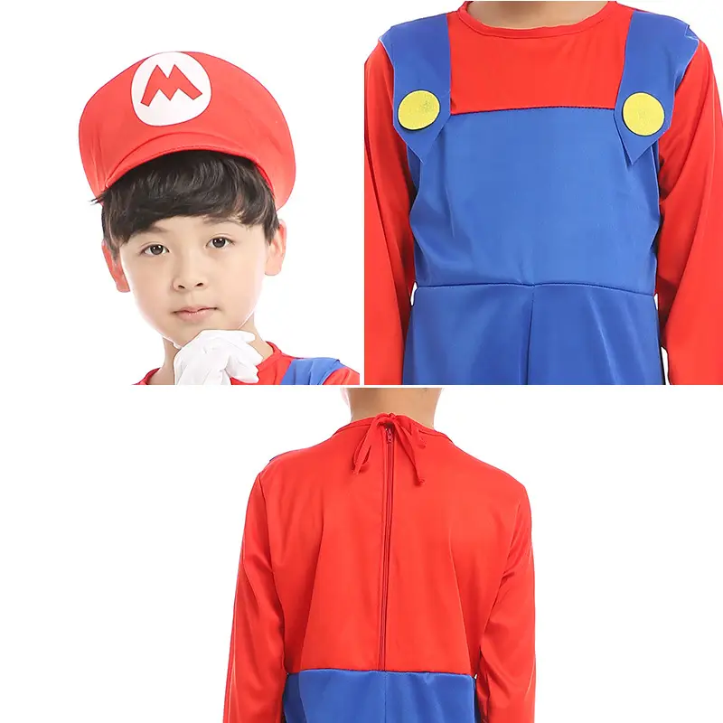 Kids Mario Super Saiyan Costume with Hat & Mask - Image 8