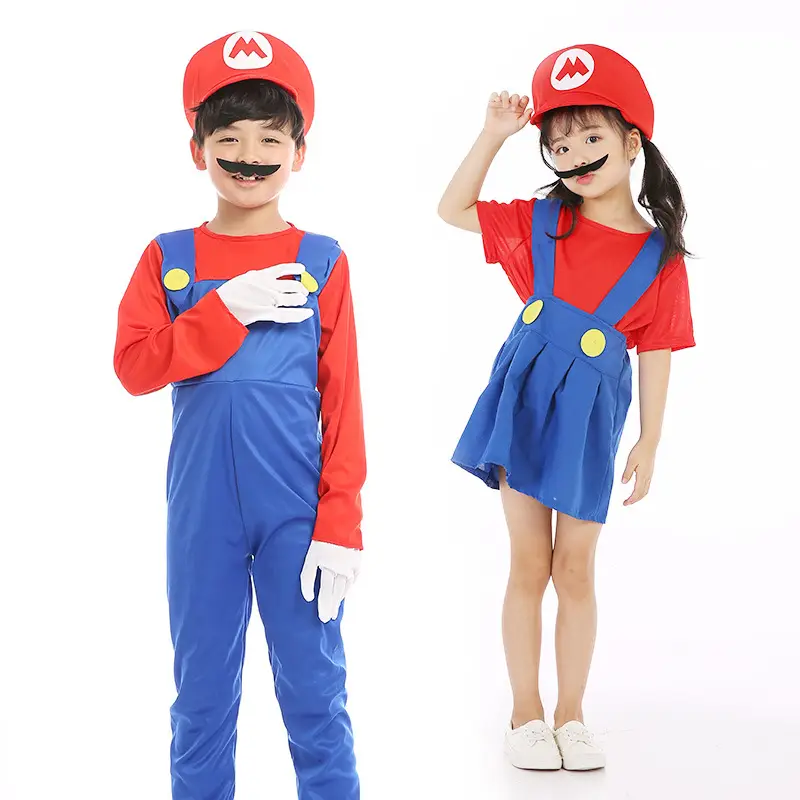 Kids Mario Super Saiyan Costume with Hat & Mask - Image 9