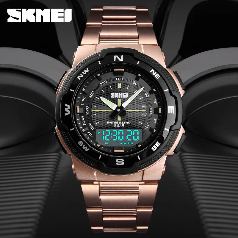 Black Steel Digital Sport Watches for Men Women - Image 8