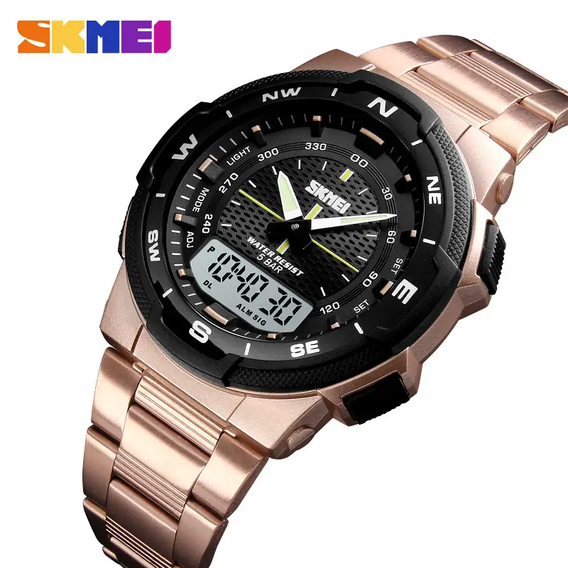 Black Steel Digital Sport Watches for Men Women - Image 11