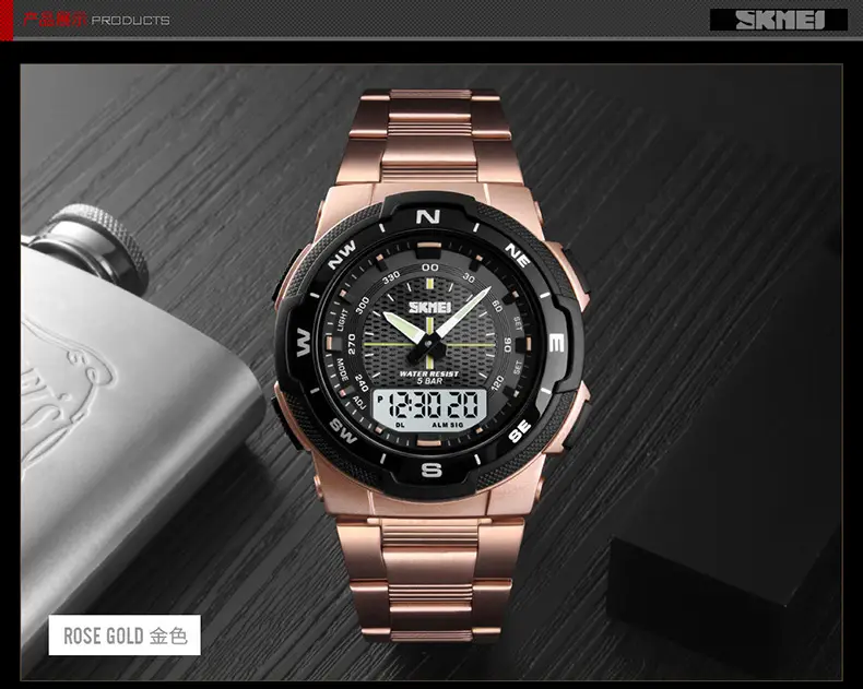 Black Steel Digital Sport Watches for Men Women — feature 15