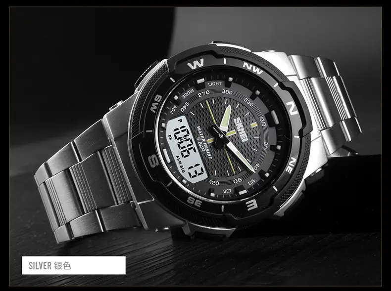 Black Steel Digital Sport Watches for Men Women — feature 17