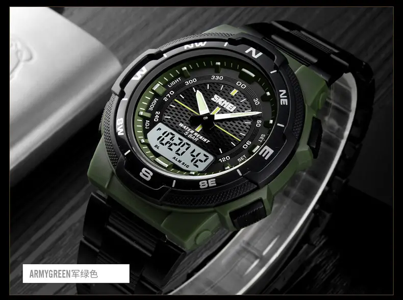 Black Steel Digital Sport Watches for Men Women — feature 18