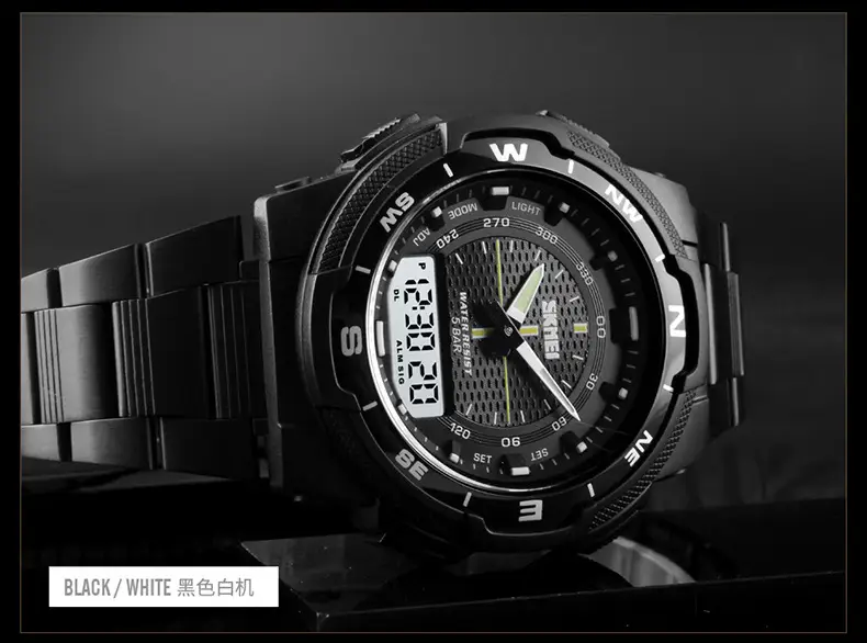 Black Steel Digital Sport Watches for Men Women — feature 19