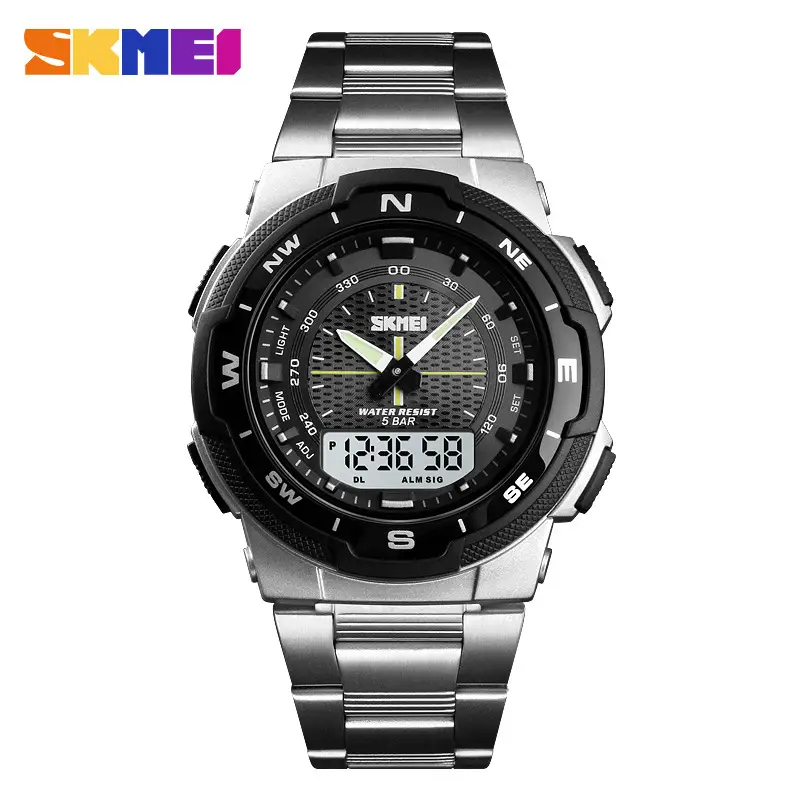 Black Steel Digital Sport Watches for Men Women - Image 6