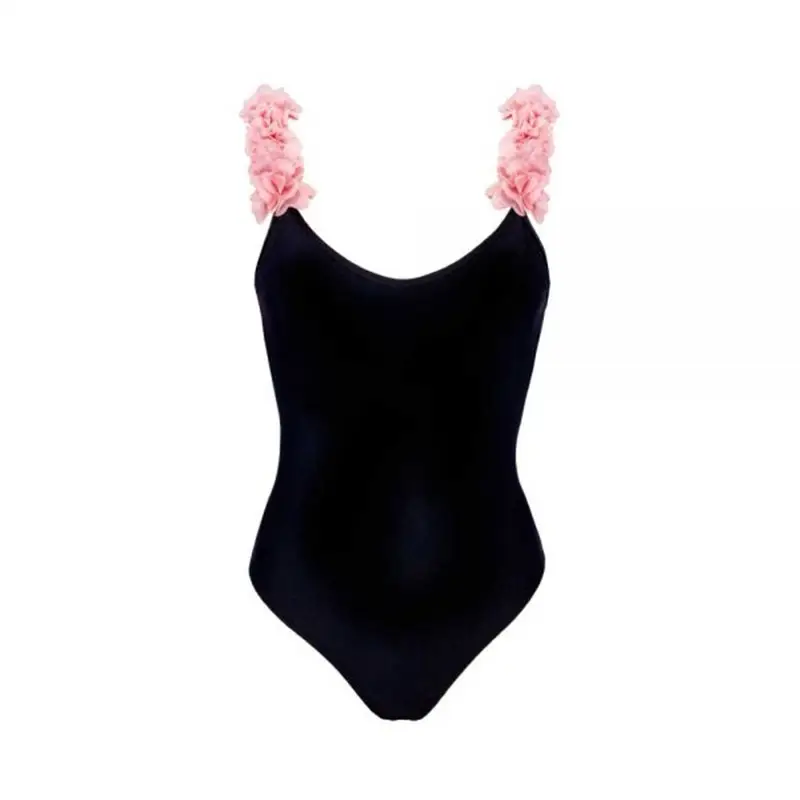 Cross-border Parent-Child Swimsuit Pink Petal Back - Image 10