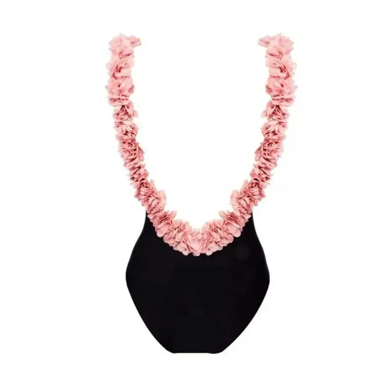 Cross-border Parent-Child Swimsuit Pink Petal Back — feature 7