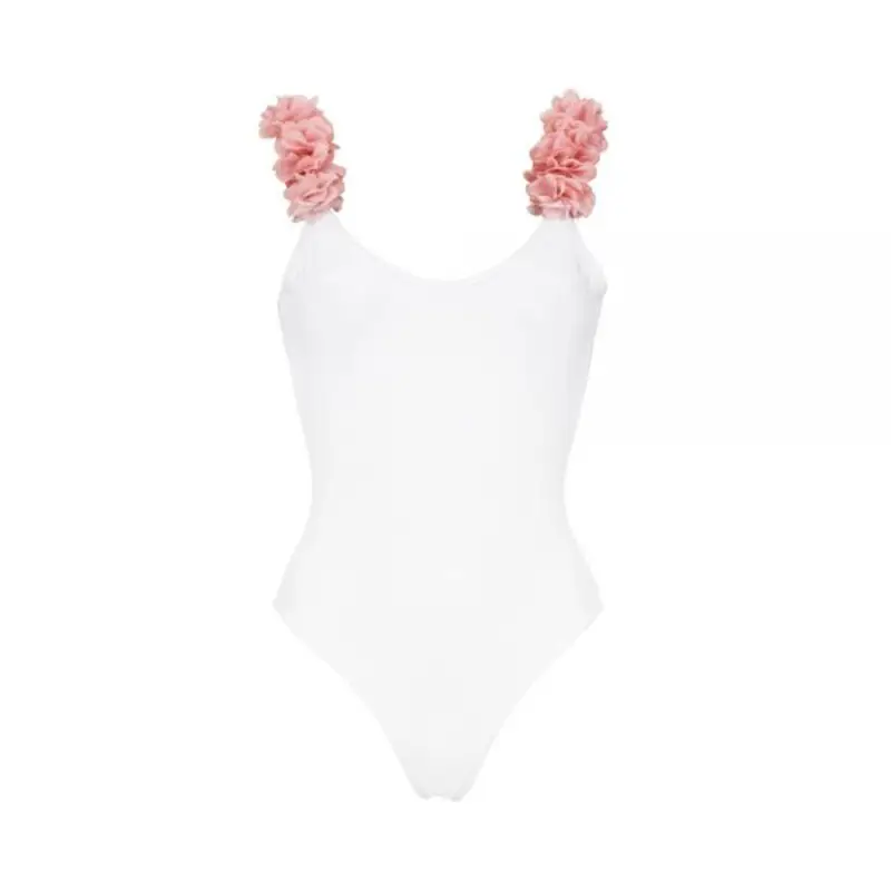 Cross-border Parent-Child Swimsuit Pink Petal Back - Image 2