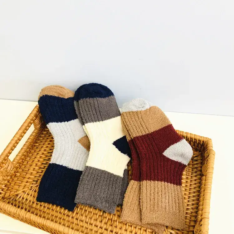 Double-Needle Korean Style Color Block Kids Socks - Image 7