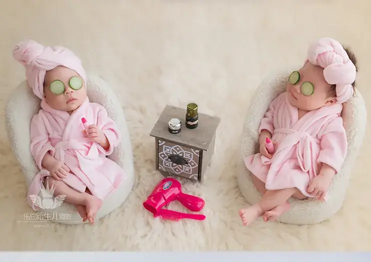 Newborn Full Month Photo Bathrobe Sleepwear Special - Image 2