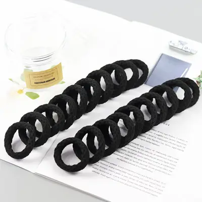 20 Pcs High Elastic Jacquard Hair Towel Rings - Image 2
