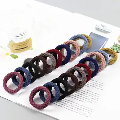 20 Pcs High Elastic Jacquard Hair Towel Rings - Image 3