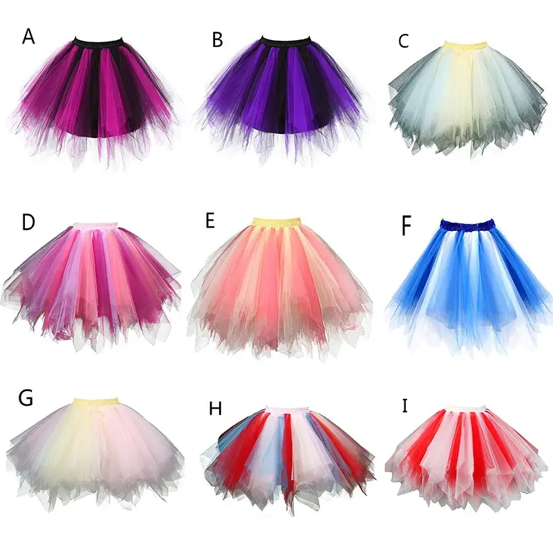 Candy Color Half-Length Tutu Skirt for Wedding Dress