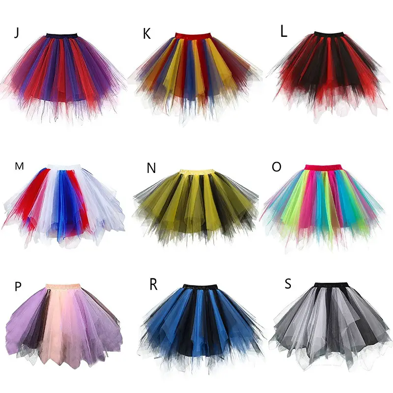 Candy Color Half-Length Tutu Skirt for Wedding Dress