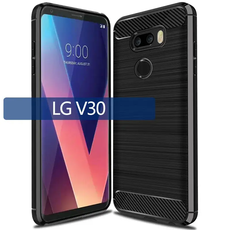 Black Carbon Fiber Anti-Drop Phone Case