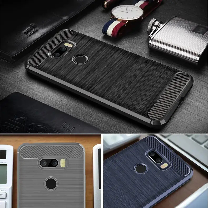 Black Carbon Fiber Anti-Drop Phone Case — feature 2