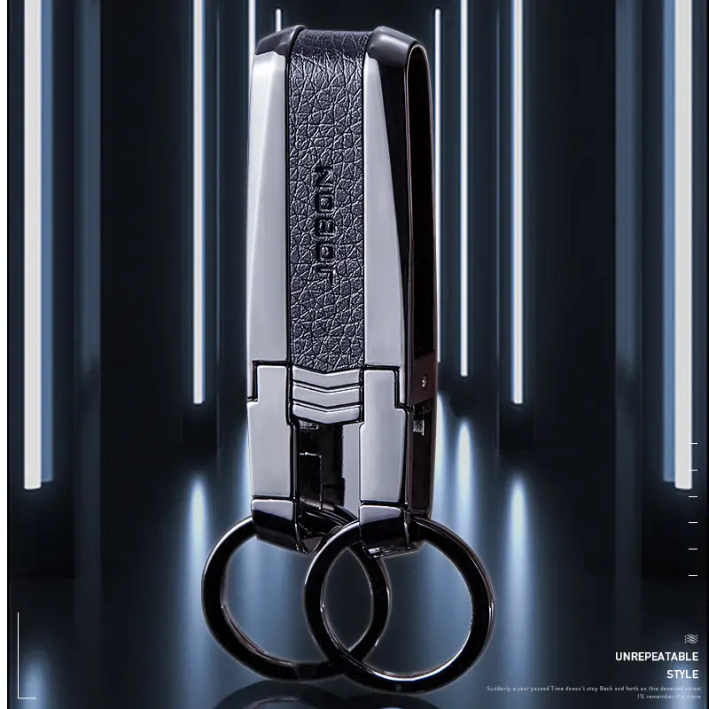 Men's Metal Keychain Belt with Car Key & 3 Keys