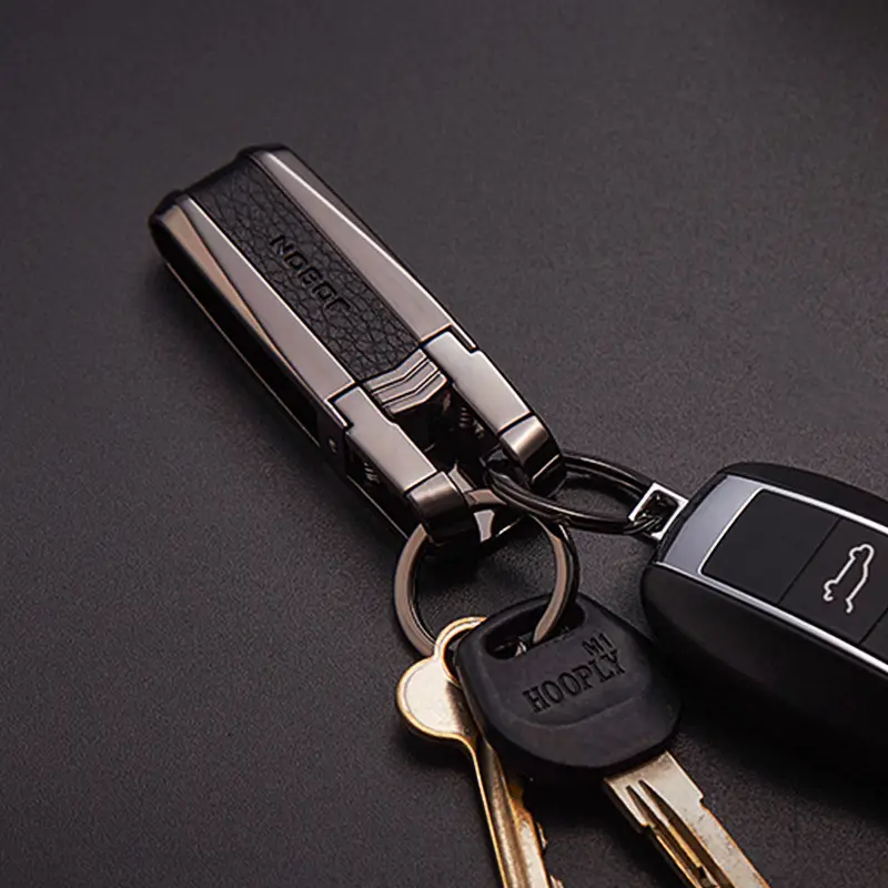 Men's Metal Keychain Belt with Car Key & 3 Keys