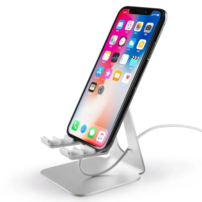 Rose Gold Mobile Phone Stand Adjustable Charging Base - Image 5
