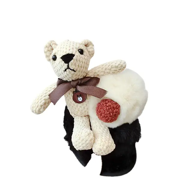 Korean Cartoon Bear Plush Home Slip-On Shoes