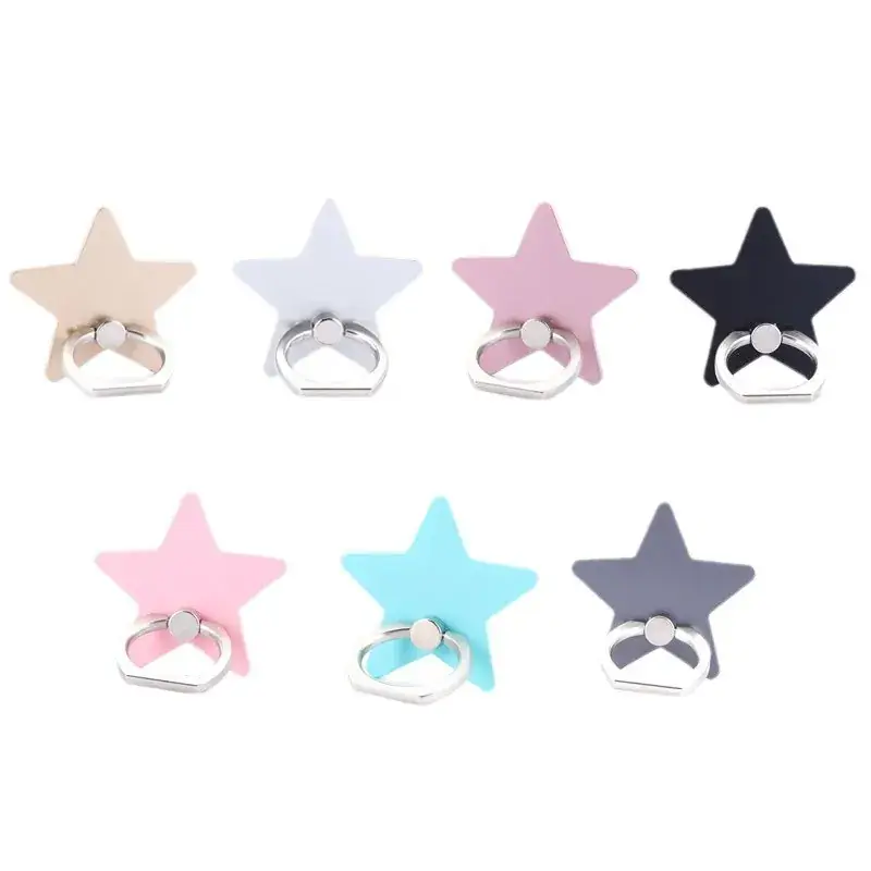 Five-Pointed Star Metal Phone Holder Rings in 5 Colors - Image 5