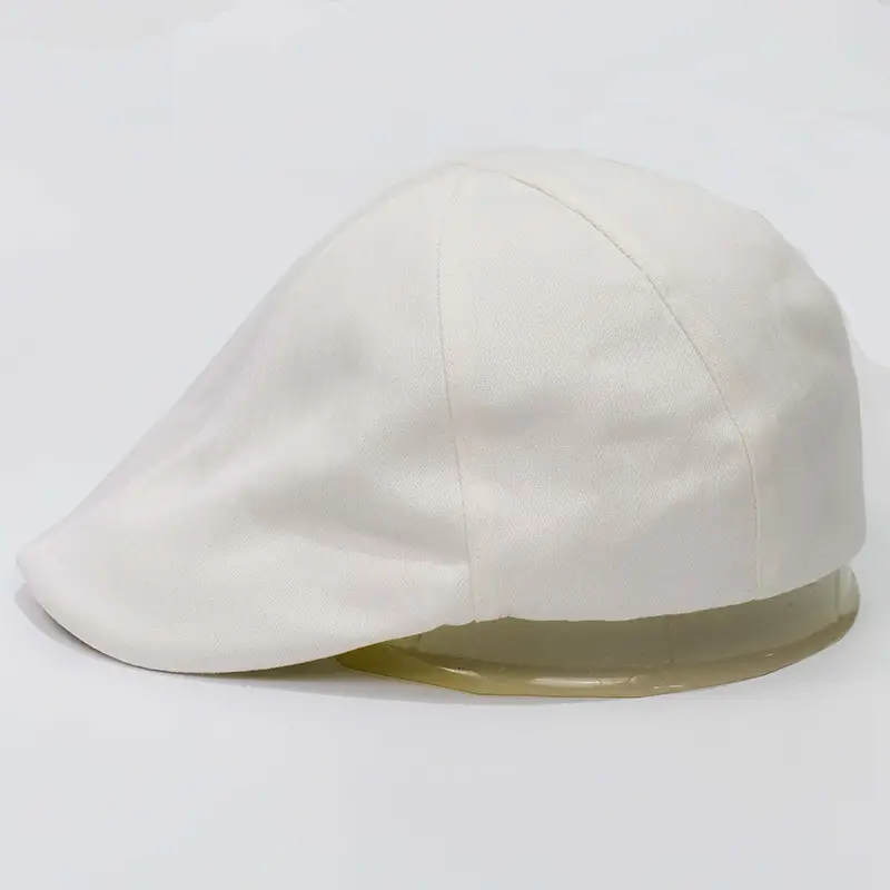 Elderly Men's White Painter's Hat Winter Cap - Image 2