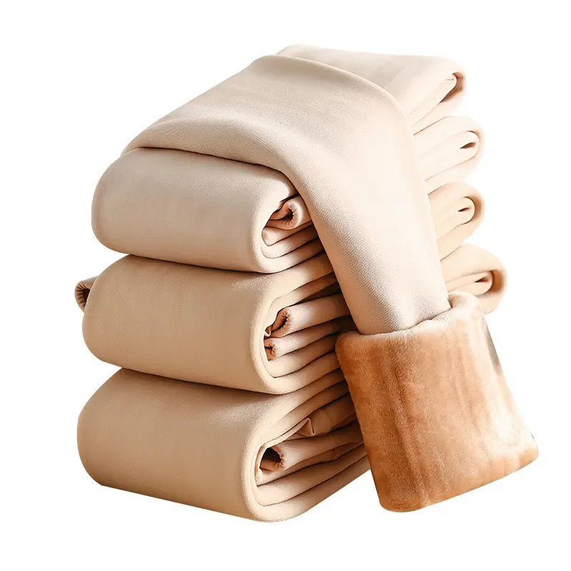 Fleece Lined Bare Leggings for Women Winter Warm - Image 9