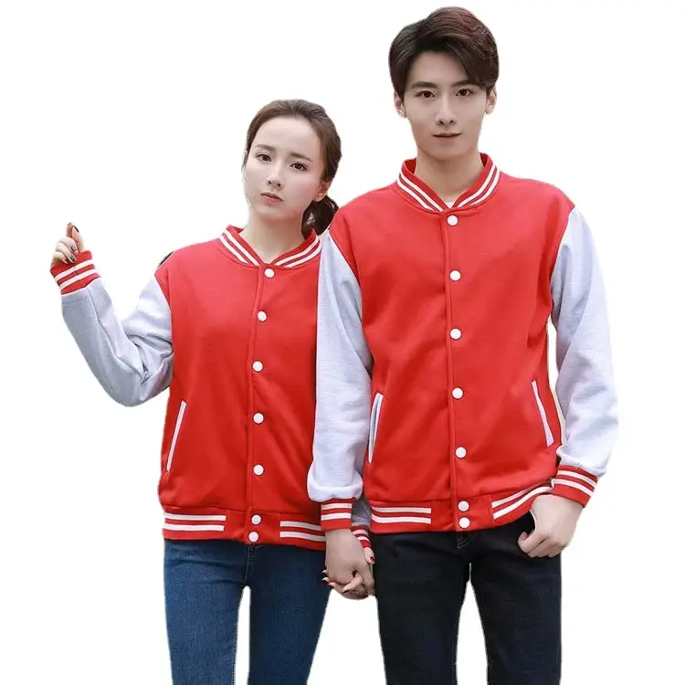 Couple Velvet Baseball Jacket Set Blue White - Image 14