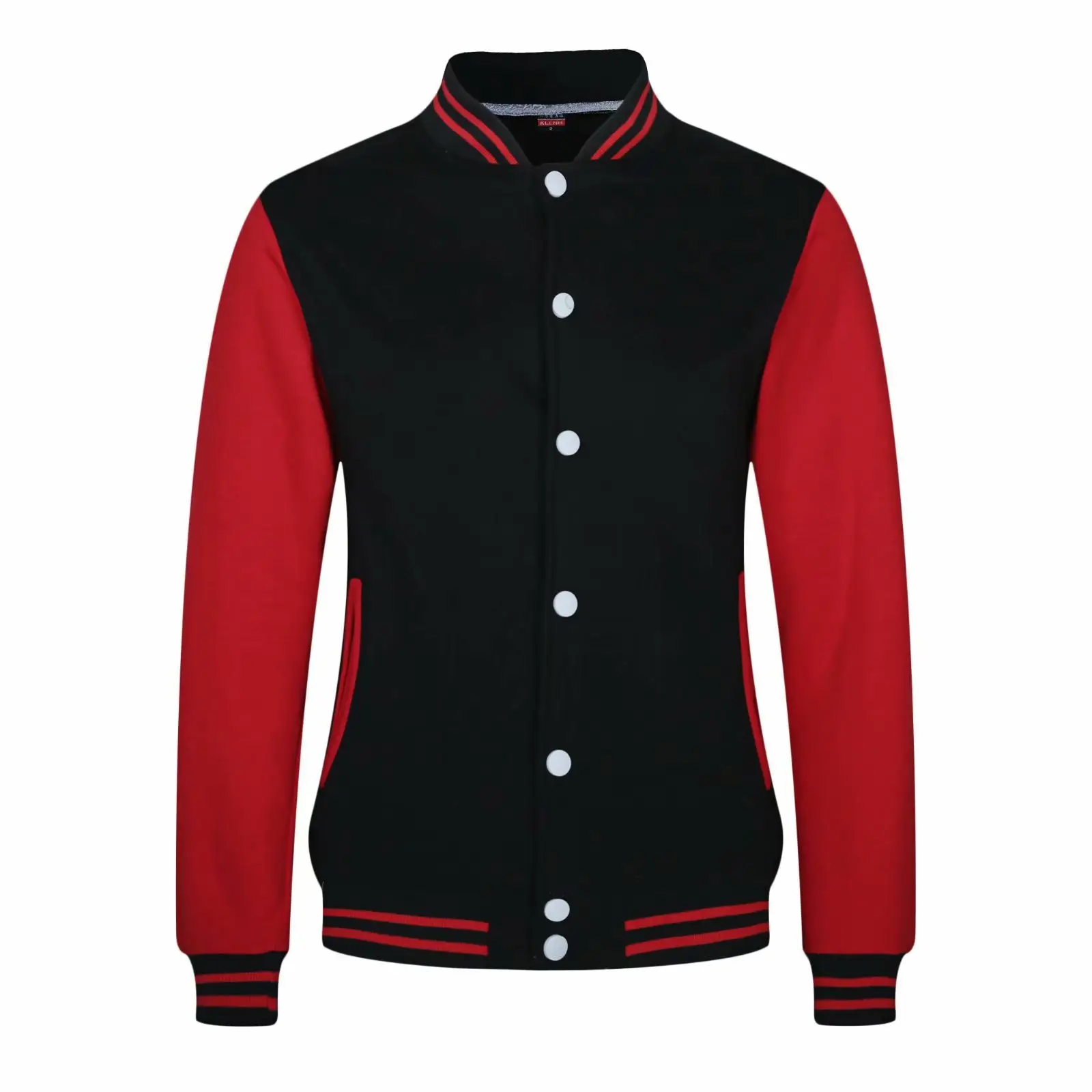 Couple Velvet Baseball Jacket Set Blue White - Image 9
