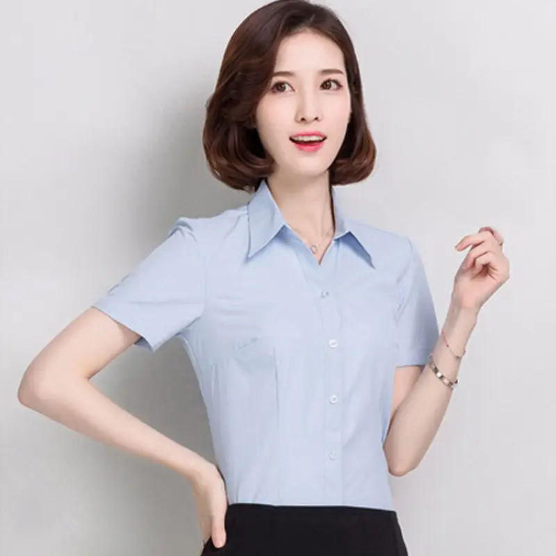 Women's Long Sleeve White Collar Shirt Large - Image 8
