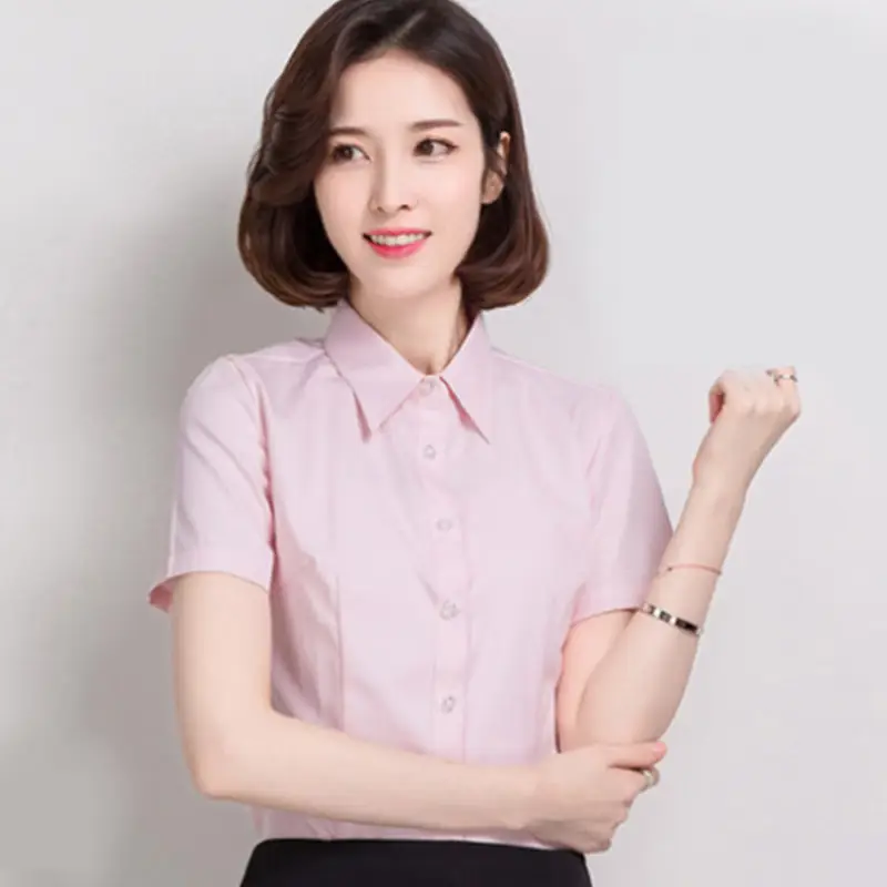 Women's Long Sleeve White Collar Shirt Large - Image 9
