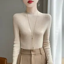 Wool Turtleneck Pullover Women Winter Warmth — feature 2
