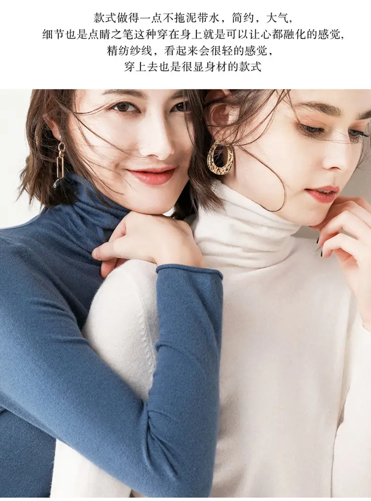 Wool Turtleneck Pullover Women Winter Warmth — feature 29