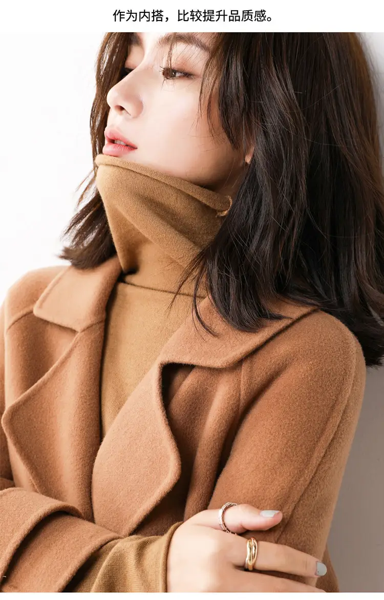 Wool Turtleneck Pullover Women Winter Warmth — feature 32