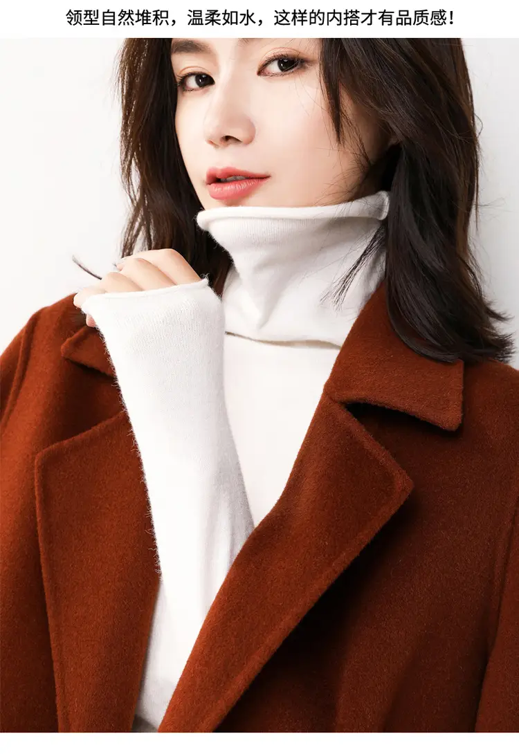 Wool Turtleneck Pullover Women Winter Warmth — feature 33