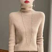 Wool Turtleneck Pullover Women Winter Warmth — feature 4