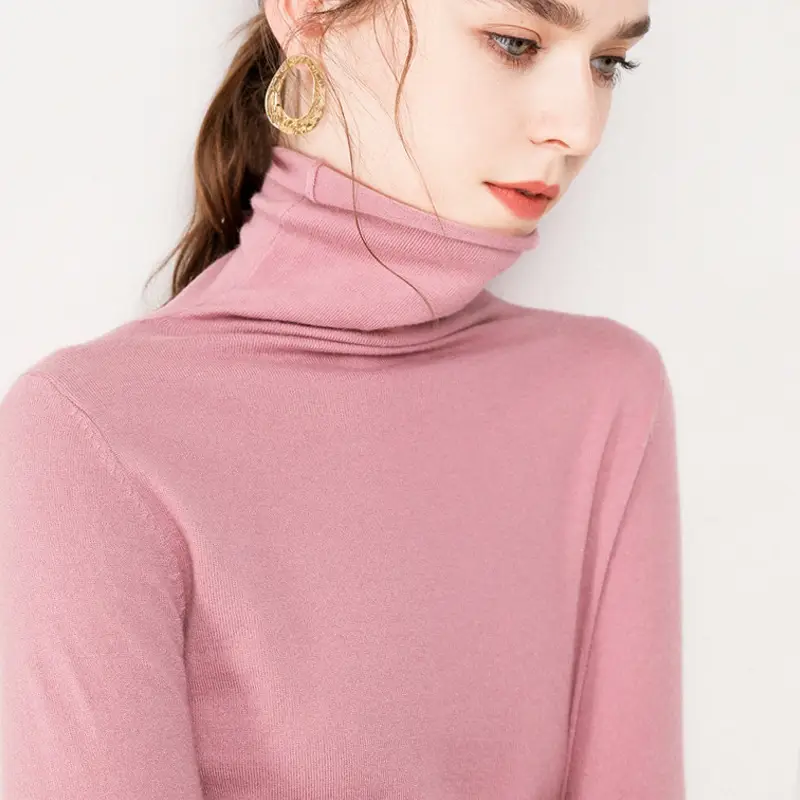 Wool Turtleneck Pullover Women Winter Warmth - Image 4