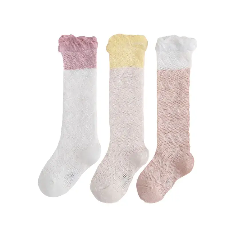 Baby Cartoon High Knee Socks 0-3Yrs Mesh Anti-Mosquito