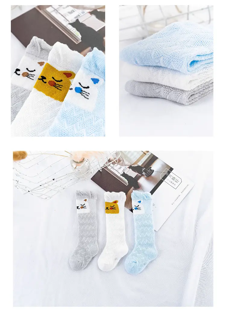 Baby Cartoon High Knee Socks 0-3Yrs Mesh Anti-Mosquito — feature 7