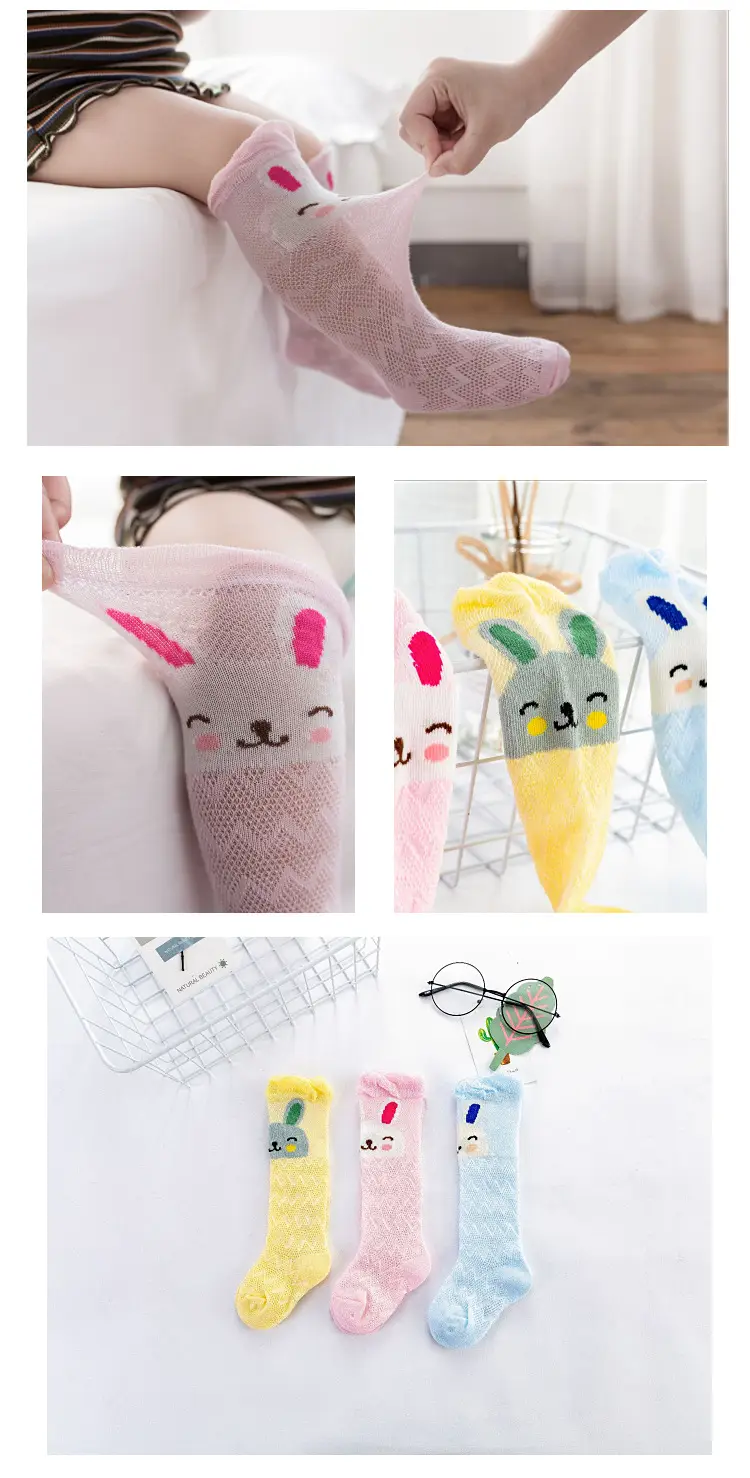 Baby Cartoon High Knee Socks 0-3Yrs Mesh Anti-Mosquito — feature 8