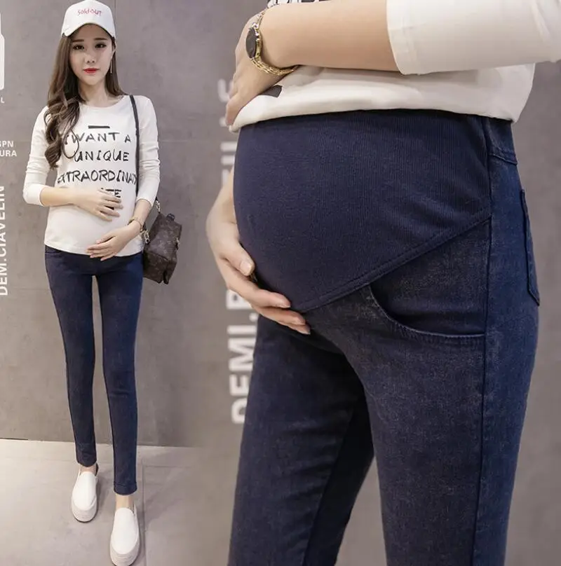 Maternity Black Slim Fit Elastic Leggings No Sagging - Image 4