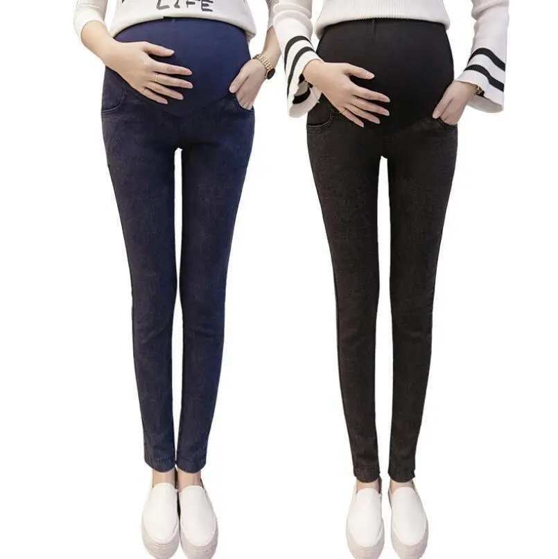 Maternity Black Slim Fit Elastic Leggings No Sagging - Image 5