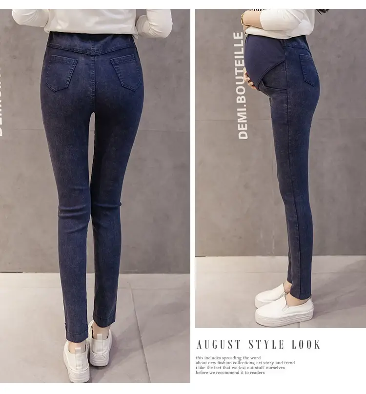 Maternity Black Slim Fit Elastic Leggings No Sagging — feature 1