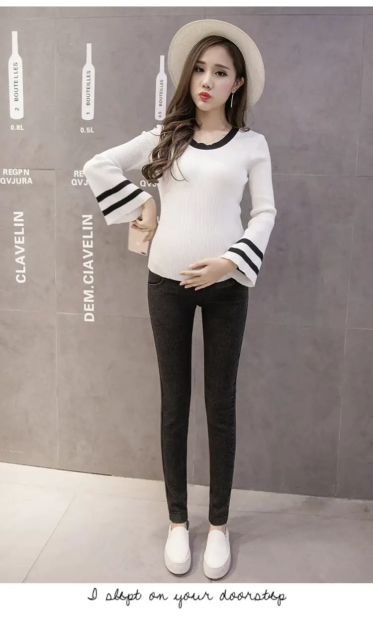 Maternity Black Slim Fit Elastic Leggings No Sagging — feature 10