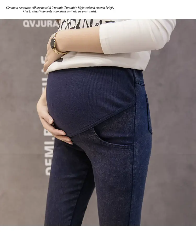 Maternity Black Slim Fit Elastic Leggings No Sagging — feature 2