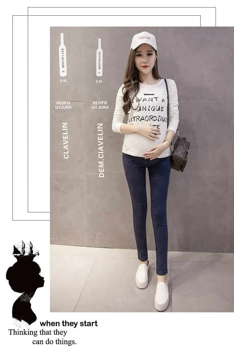 Maternity Black Slim Fit Elastic Leggings No Sagging — feature 4