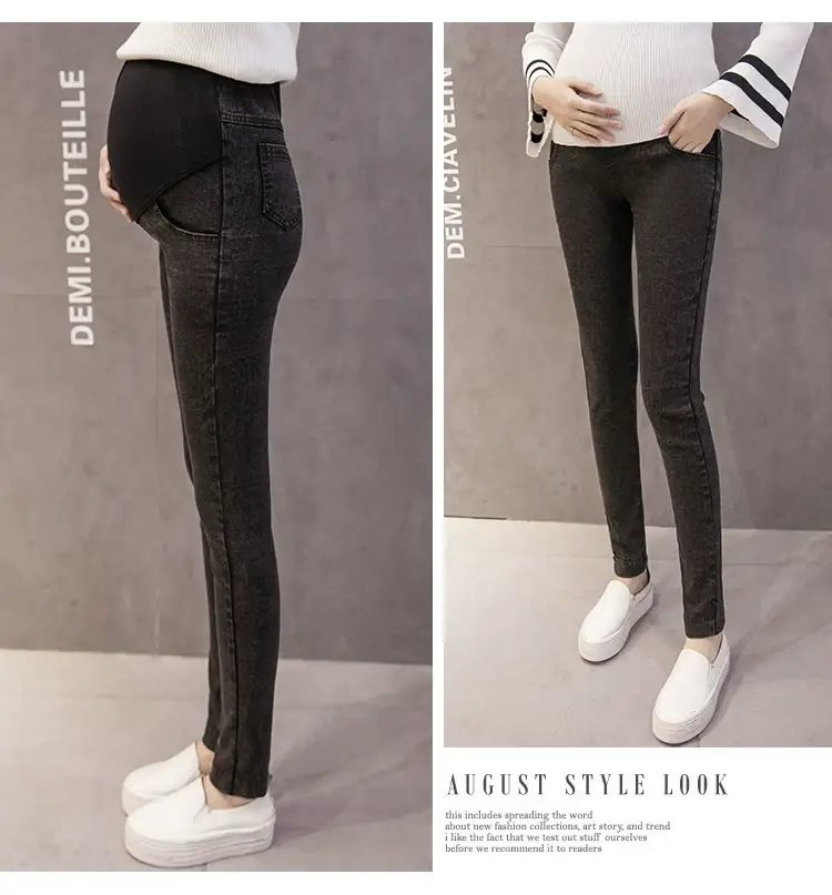 Maternity Black Slim Fit Elastic Leggings No Sagging — feature 6